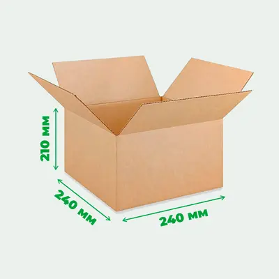 Картонна коробка 240 х 240 х 210 бура - 3 кг