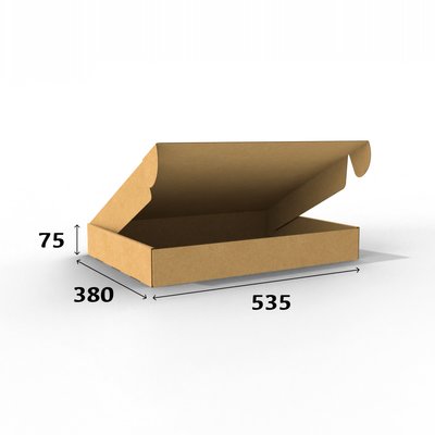 Самосборная коробка 535x380x75 бурая для Ноутбука 02009 фото