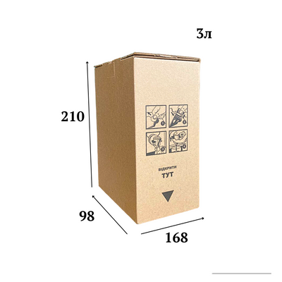Коробка для Bag-in-Box обьем 3 л 168х98х210 мм 01515 фото