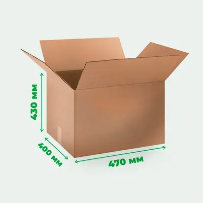 Картонна коробка 470 х 400 х 430 бура - 20 кг