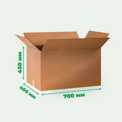 Картонна коробка 700 х 400 х 430 бура - 30 кг