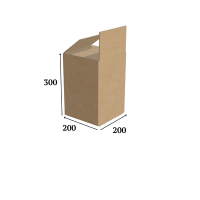 Картонна коробка 200 х 200 х 300 Т-23С бурий 159982 фото